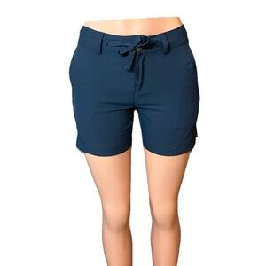 Magellan Outdoors Navy Adventure Shorts XS Tie Waist Trail to Town Style